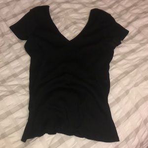 Double V Neck T-Shirt